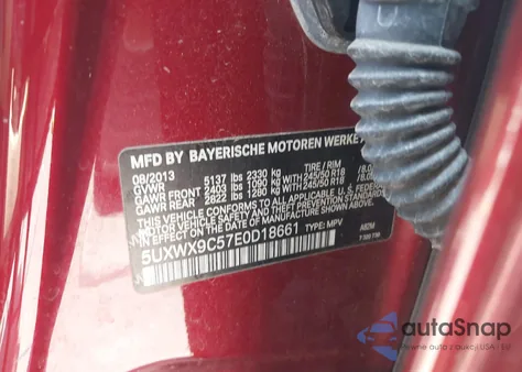 2014 BMW X3 xDrive28I from USA, damaged, VIN 5UXWX9C57E0D18661